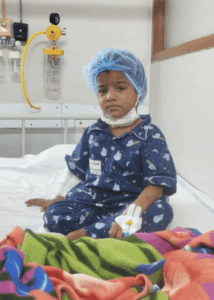 Kittu Kumar, a 4 5 year old boy undergoing cancer treatment at Tata Memorial Hospital